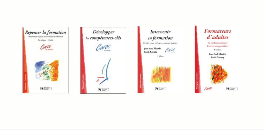 Couverture des 4 ouvrages rédigés par le CAFOC de Nantes